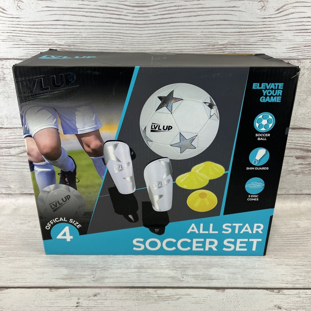 New LVL Up All Star Starter Soccer Kit 7 Piece Set Official Size 4 Brand New